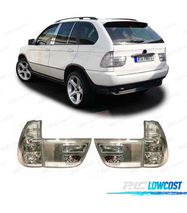 FANALI PER BMW X5 E53 99-03 CROMATI ARGENTATI
