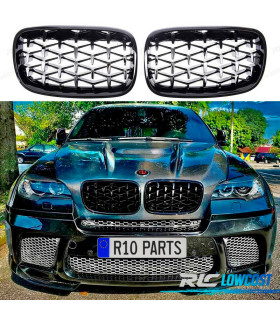 GRIGLIE PER BMW X5 E70 X6 E71 07-14 NERO DIAMANTE
