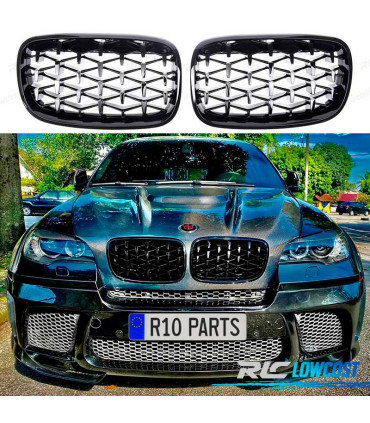 GRIGLIE PER BMW X5 E70 X6 E71 07-14 NERO DIAMANTE