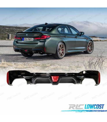 DIFFUSORE PER BMW G30 G31 17- LOOK M5 CS NERO LUCIDO IN CARBONIO