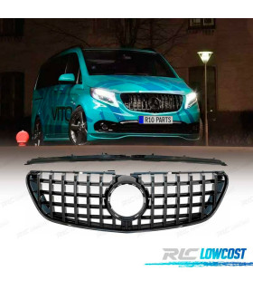 GRIGLIA PER MERCEDES W447 14-19 LOOK GTR PANAMERICANA NERO LUCIDO