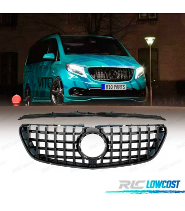 GRIGLIA PER MERCEDES W447 14-19 LOOK GTR PANAMERICANA NERO LUCIDO