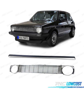 GRIGLIA VOLKSWAGEN VW GOLF 1 CABRIO CADDY CROMATA CORNICE NERA