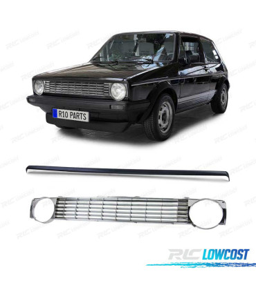 GRIGLIA VOLKSWAGEN VW GOLF 1 CABRIO CADDY CROMATA CORNICE NERA