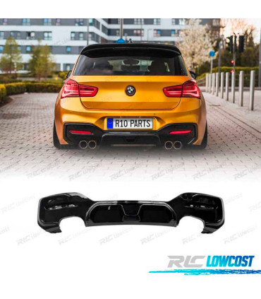DIFFUSORE BMW F20 LCI 15- LOOK CS NERO LUCIDO