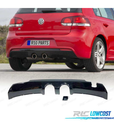 DIFFUSORE VOLKSWAGEN VW GOLF 6 LOOK R20 NERO LUCIDO