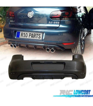 PARAURTI POSTERIORE VOLKSWAGEN VW GOLF MK6 DOPPIA USCITA
