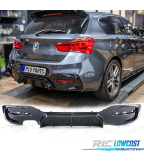 DIFFUSORE BMW F20 F21 LCI 15-19 LOOK M PERFORMANCE NERO LUCIDO