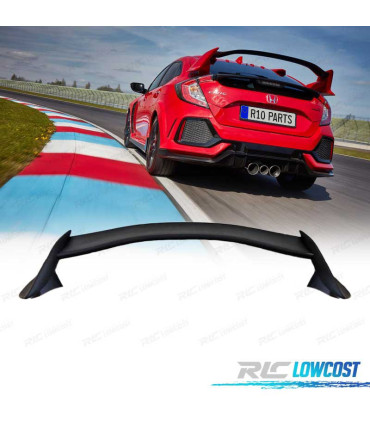 SPOILER HONDA CIVIC HATCHBACK 16-20 LOOK TYPE R NERO LUCIDO