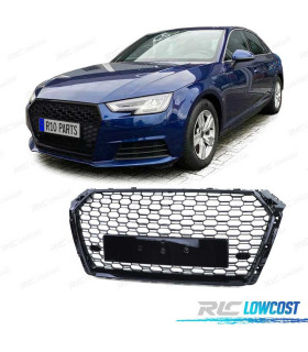 GRIGLIA AUDI A4 B9 15-19 LOOK RS4 PDC NERO LUCIDO