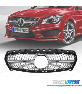 GRIGLIA PER MERCEDES CLASSE CLA W117 16-18 ASPECTO DIAMANTE NERO CROMATO