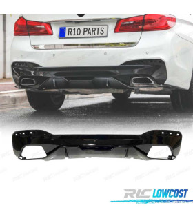 DIFFUSORE PER BMW G30 G31 LOOK M TECH M PERFORMANCE NERO LUCIDO