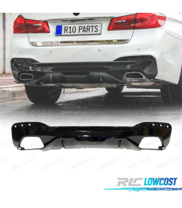 DIFFUSORE PER BMW G30 G31 LOOK M TECH M PERFORMANCE NERO LUCIDO