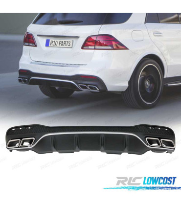 DIFFUSORE PER MERCEDES W166 GLE 350 LOOK AMG GLE63 CON TERMINALI DI SCARICO