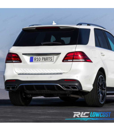 DIFFUSORE PER MERCEDES W166 GLE 350 LOOK AMG GLE63 CON TERMINALI DI SCARICO