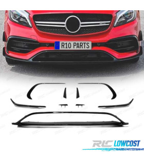 SPOILER LIP MERCEDES CLASSE A W176 16-18 LOOK AMG A45 NERO LUCIDO
