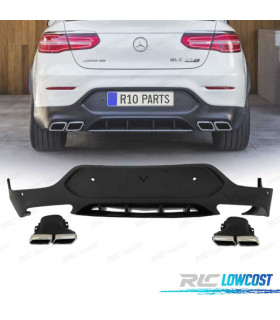 DIFFUSORE MERCEDES CLASSE GLC X253 COUPE 15-18 TERMINALI DI SCARICO