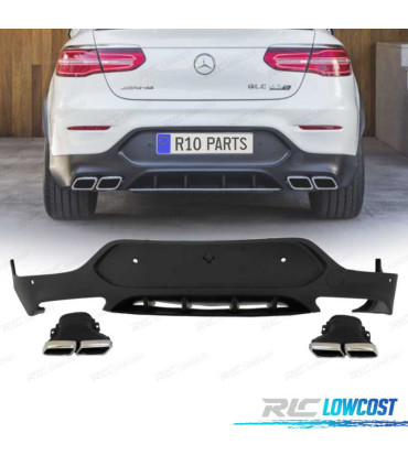 DIFFUSORE MERCEDES CLASSE GLC X253 COUPE 15-18 TERMINALI DI SCARICO