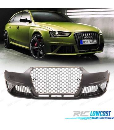 PARAURTI ANTERIORE AUDI A4 B8 11-15 PDC SRA LOOK RS GRIGLIA CROMATA