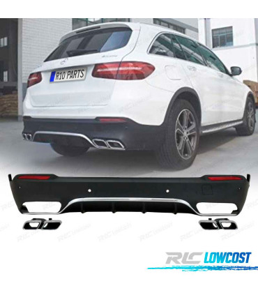 DIFFUSORE MERCEDES CLASSE GLC X253 15-18 LOOK AMG GLC63 TERMINALI DI SCARICO