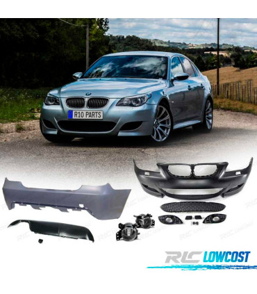 KIT CARROZZERIA BMW E60 03-07 LOOK M5 PARAURTI ANTERIORE + POSTERIORE + FENDINEBBIA