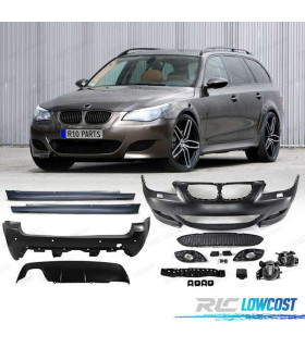 KIT CARROZZERIA BMW E61 TOURING 03-07 LOOK M5 LAVAFARI + FENDINEBBIA