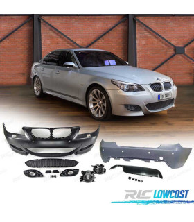 KIT CARROZZERIA BMW E60 03-07 LOOK M5 PARAURTI ANTERIORE + POSTERIORE + FENDINEBBIA