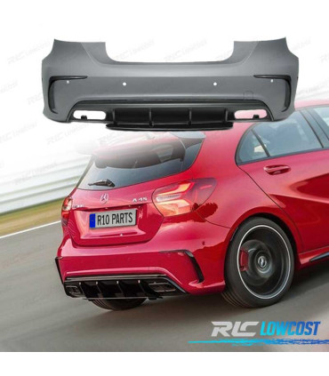 PARAURTI POSTERIORE PER MERCEDES CLASSE A W176 LOOK AMG 15-18 PDC