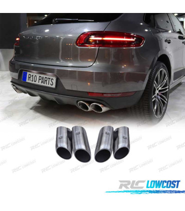 TERMINALI SCARICO PORSCHE MACAN 18- LOOK S SILVER MATE