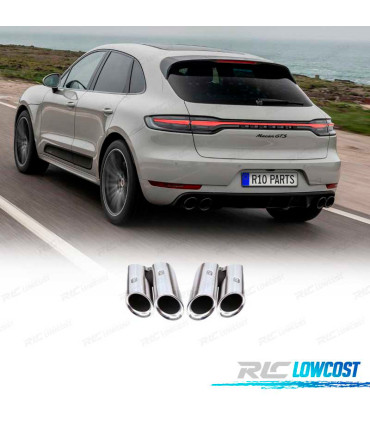TERMINALI SCARICO PORSCHE MACAN 18- LOOK GTS CROMATI