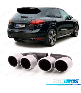 TERMINALI SCARICO PORSCHE CAYENNE V8 GTS TURBO S 10-14 SILVER MATT
