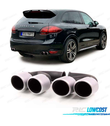 TERMINALI SCARICO PORSCHE CAYENNE V8 GTS TURBO S 10-14 SILVER MATT