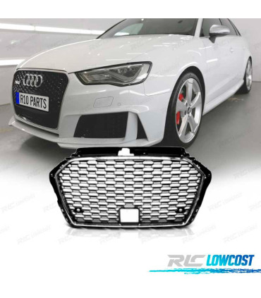 GRIGLIA PER AUDI A3 8V 16-19 LOOK RS3 NERO CROMATO