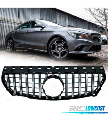 GRIGLIA PER MERCEDES CLA C117 13-16 NERO EFFETTO CROMATO LOOK AMG GT