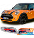 FRECCIE LATERALI PER MINI COOPER F55 F56 F57 LED BANDIERA UK ROSSO BLU