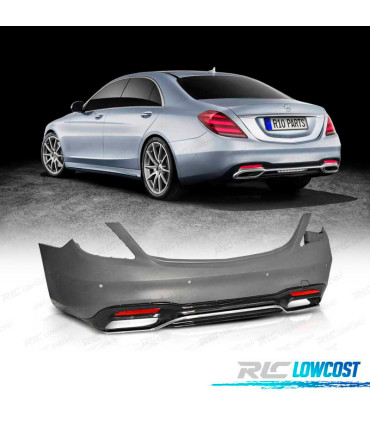 PARAURTI POSTERIORE PER MERCEDES CLASSE S W222 18- LOOK AMG FACELIFT PDC