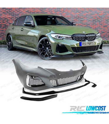 PARAURTI ANTERIORE PER BMW G20 G21 19- PACCHETTO M 340 PERFORMANCE PDC NERO LUCIDO