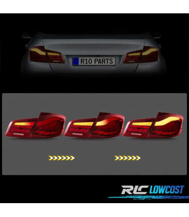 FANALI BMW F10 FULL LED DINAMICI ROSSO LIGHT BAR OLED 10-17