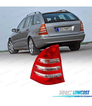 FANALE SINISTRO MERCEDES CLASSE C W203 SW 00-04 BIANCO ROSSO