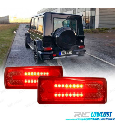 FANALI PER MERCEDES CLASSE G W463 89-13 COLORE ROSSO FUMÉ FULL LED