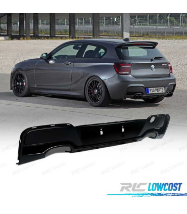 DIFFUSORE PER BMW F20 F21 11-15 LOOK M-PERFORMANCE DOPPIE USCITE 2 LATI