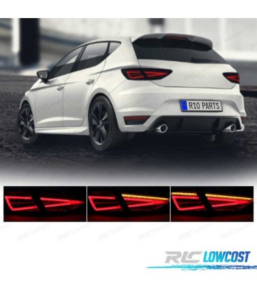 FANALI SEAT LEON 3 5F 12-20 DINAMICO LED NERO OEM LED