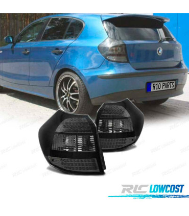 FANALI BMW SERIE 1 E87 04-07 LED FONDO CROMATO FUME