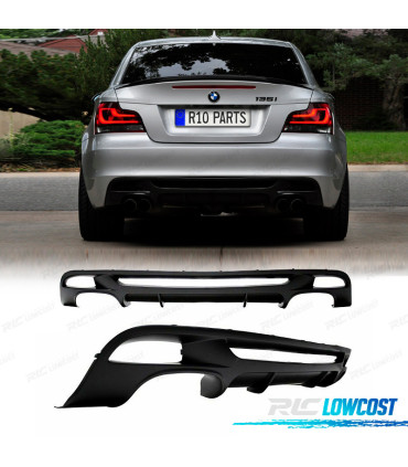 DIFFUSORE PER BMW E82 E88 LOOK M-PERFORMANCE DOPPIA USCITA