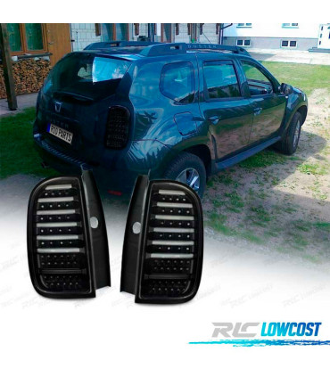 FANALI A LED DACIA DUSTER 09-17 CARDNA FRECCE DINAMICHE NERE FUME'