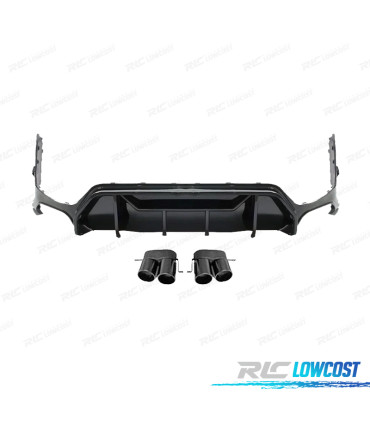DIFFUSORE BMW G20 G21 LCI 23-25 LOOK M PERFORMANCE NERO LUCIDO + TERMINALI DI SCARICO