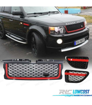 GRIGLIA ALETTE RANGE ROVER SPORT 06-09 EDIZIONE NERA ROSSA