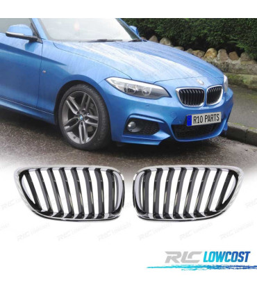 GRIGLIA PER BMW SERIE 2 LOOK M PERFORMANCE COLORE CROMATO NERO