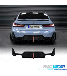 DIFFUSORE BMW G20 LCI 23-25 LOOK M CON LUCE DI STOP NERO LUCIDO