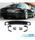 DIFFUSORE AUDI A7 S LINE 16-18 LOOK RS7 NERO LUCIDO + TERMINALI DI SCARICO ARGENTO